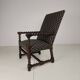 English Barley Twist Library Armchair in Dark Oak, circa 1700