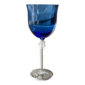 Verre Lalique modèle Roxanne bleu indigot