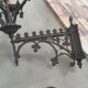 Pair of 19th-century bronze cathedral wall sconces with 5 lights