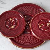Set of bottle coasters and art deco flat 30s
