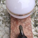 Old marble swan lamp