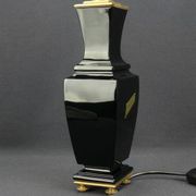 Baccarat, pied de lampe en cristal noir