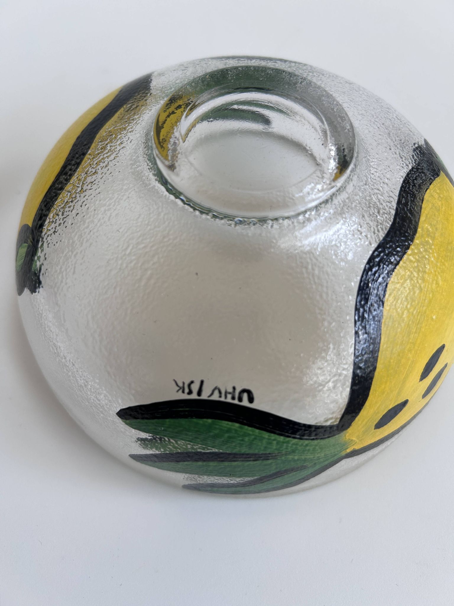 Bowl Kosta Boda by Ulrica Hydman Vallien – hand-painted glass 15 cm
