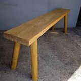 Bench 140 cm old solid wood with patina