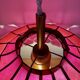 Suspension abat-jour vintage en nacre rose