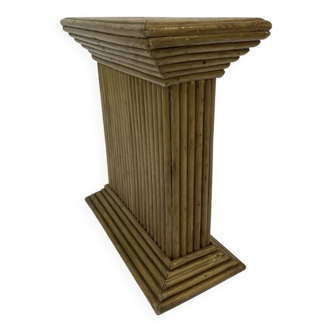 Vintage Rattan Column Bamboo Bohemian Pillar '70s Rattan Mcguire