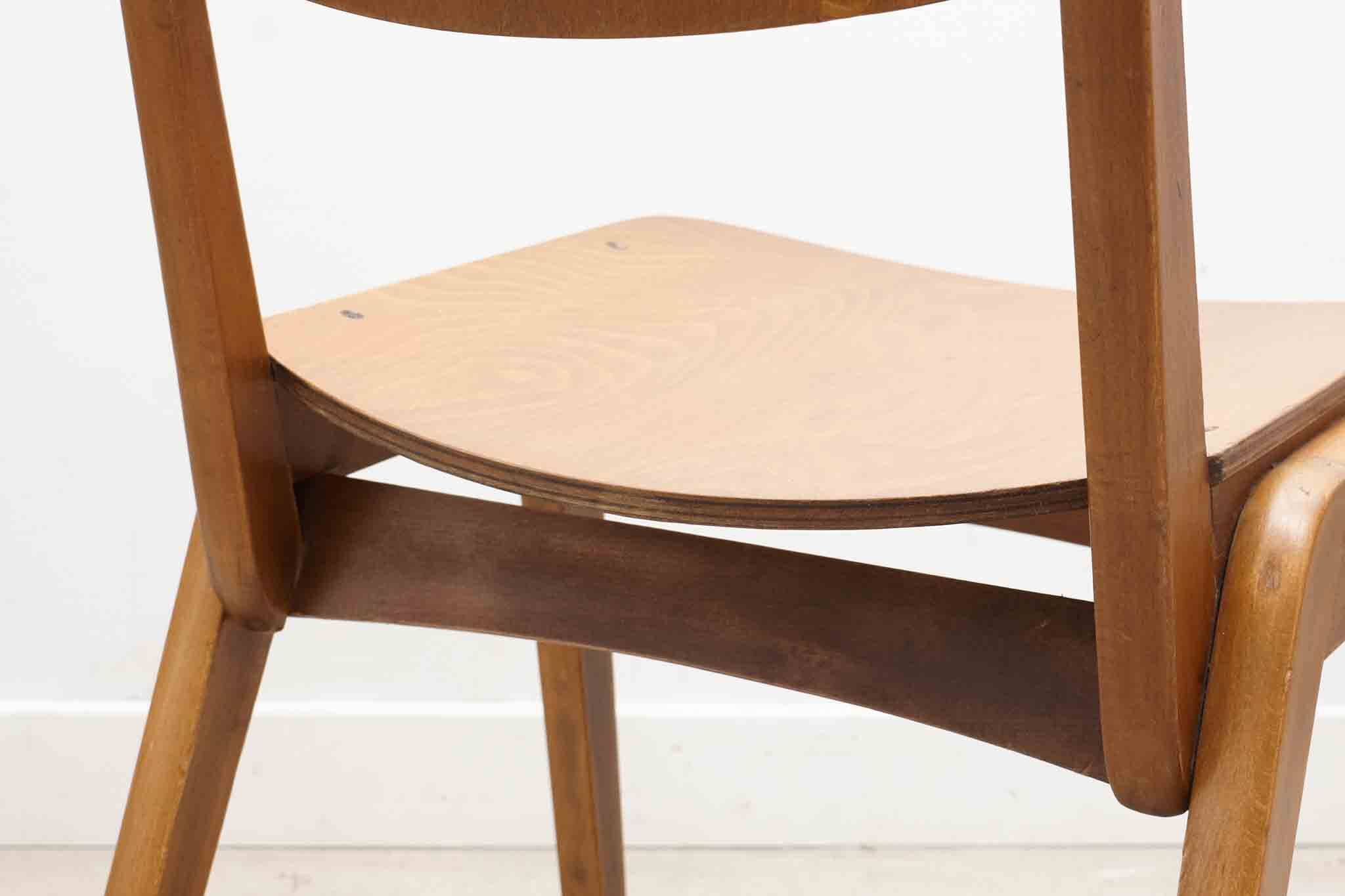 Scandinavian style oak bistro chair