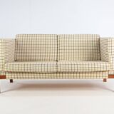 Canapé Vintage, En Laine Et Teck. Danemark, C.1960