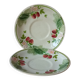 Deux assiettes en barbotines, H B, Choisy le roi
