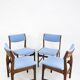 A set of 4 teak dining chairs,