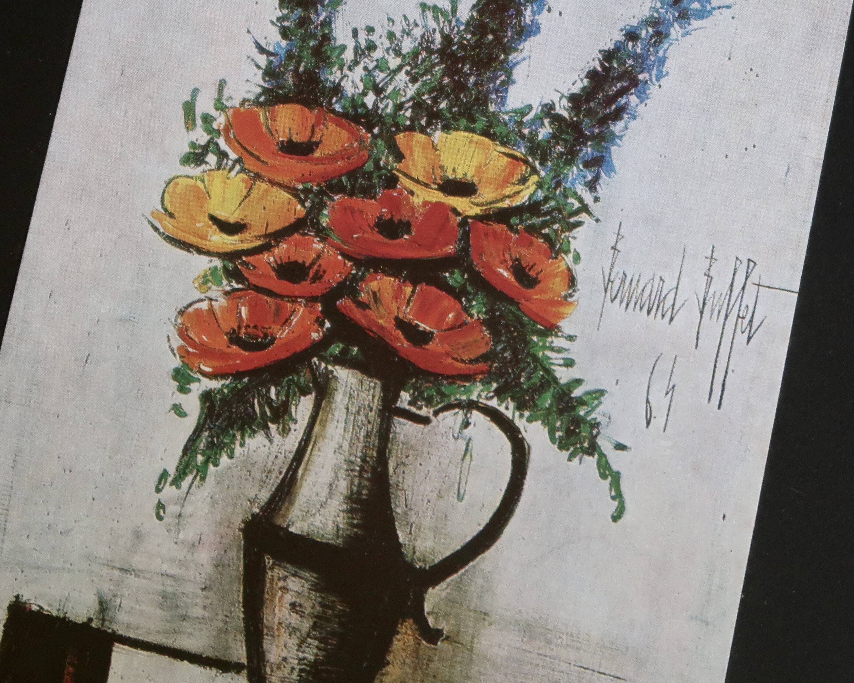 Painting Poppies by Bernard Buffet, 1960s