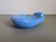 Vintage hand-shaped ceramic trinket dish in blue, 1970s decorative sculpture, retro design object, centerpiece, home decor, soap dish