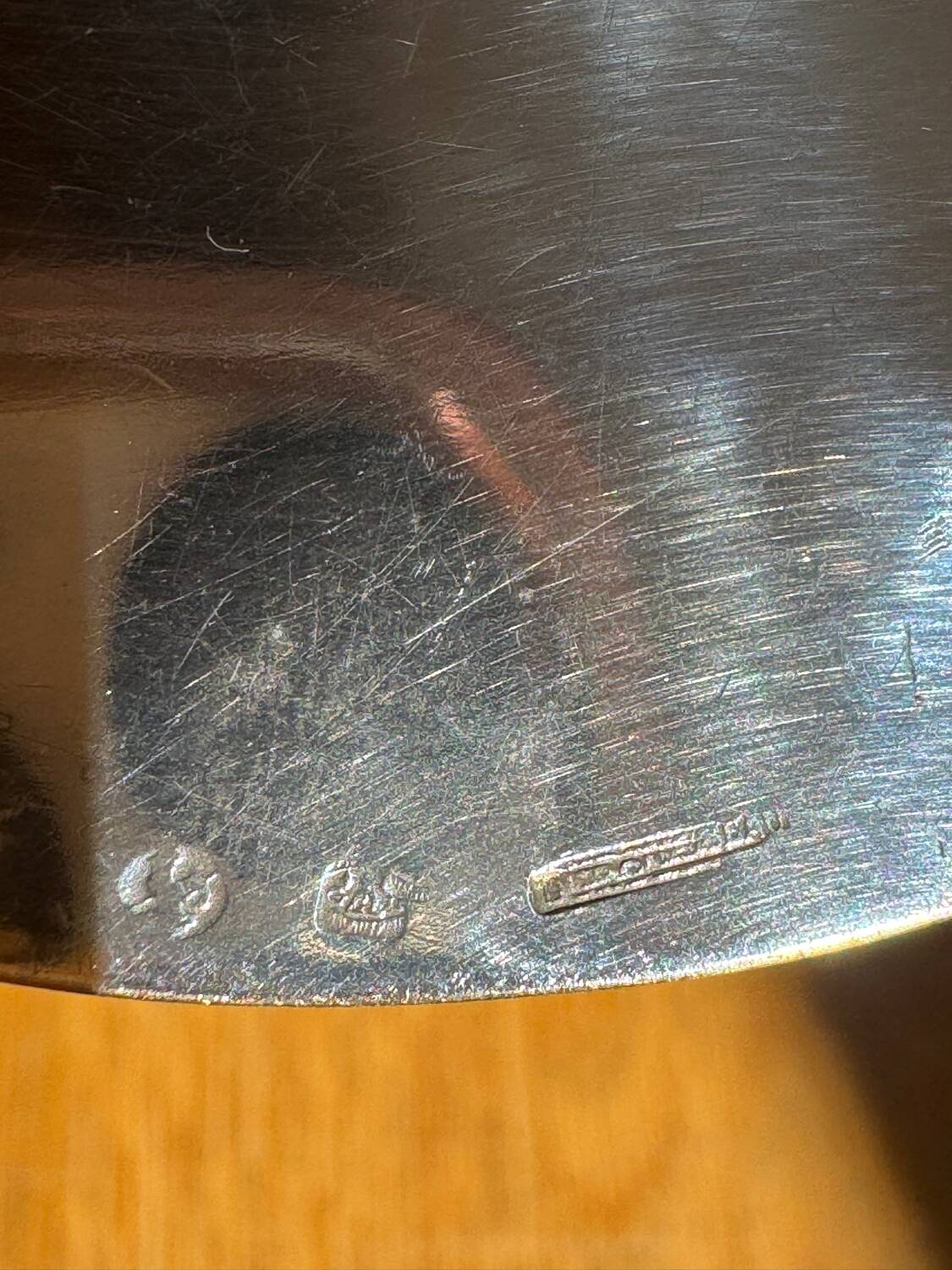 Two small dishes stamped Durousseau (Lyon)