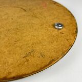 Vintage metal tray with mirror, Italy, 1970s