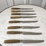 set of 8 horn knives from the 60s