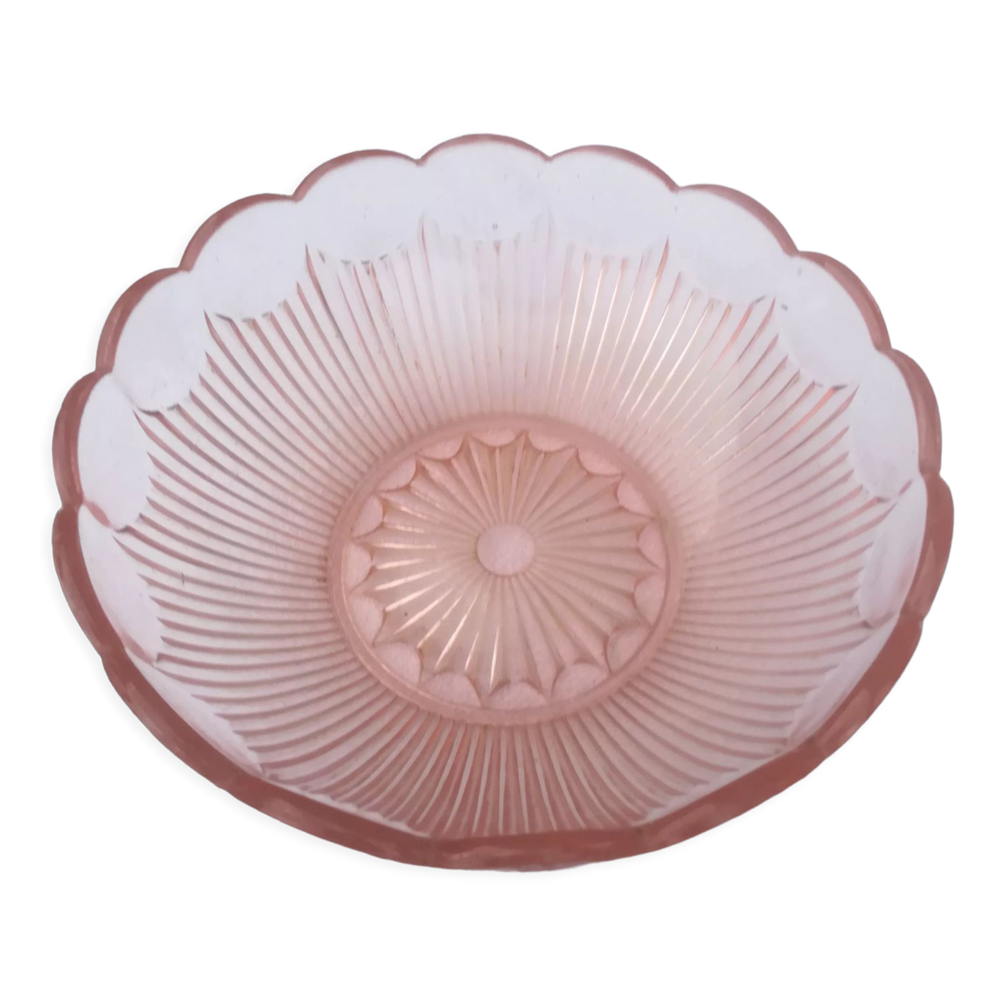 Salad bowl 40s Pink glass