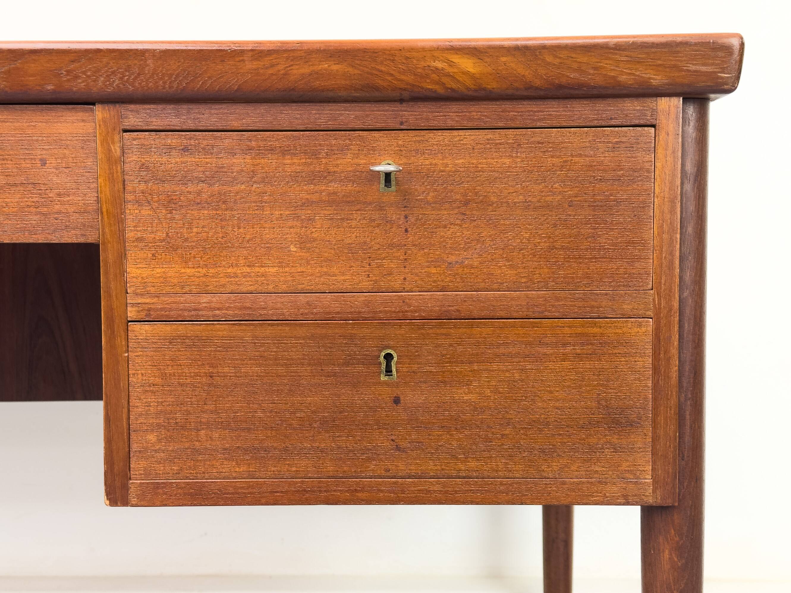 Danish Teak Desk with Drawers, 1960s