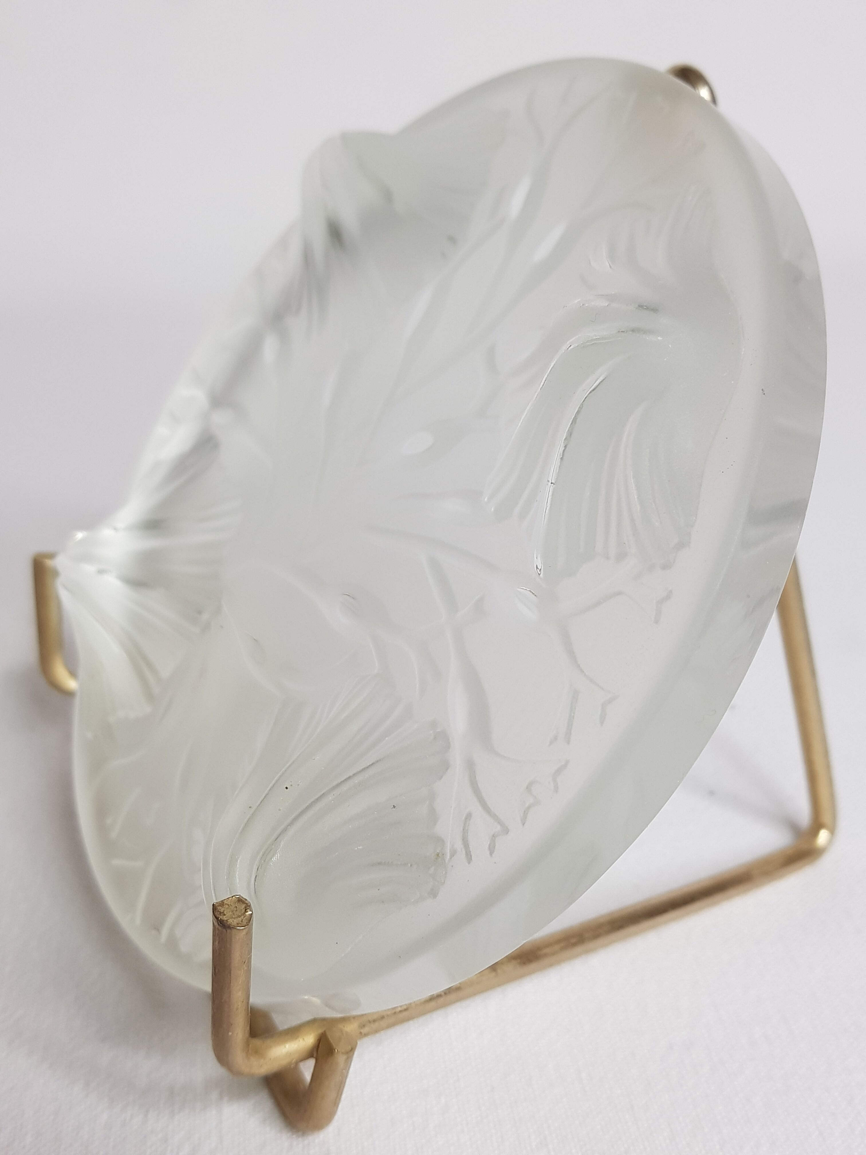 Art Deco Verlys moulded glass carafe