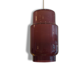 Two layered purple and white glass lamp