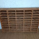 Wooden sorting cabinet with 50 compartments.