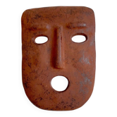 Masque en terre cuite italienne, années 60