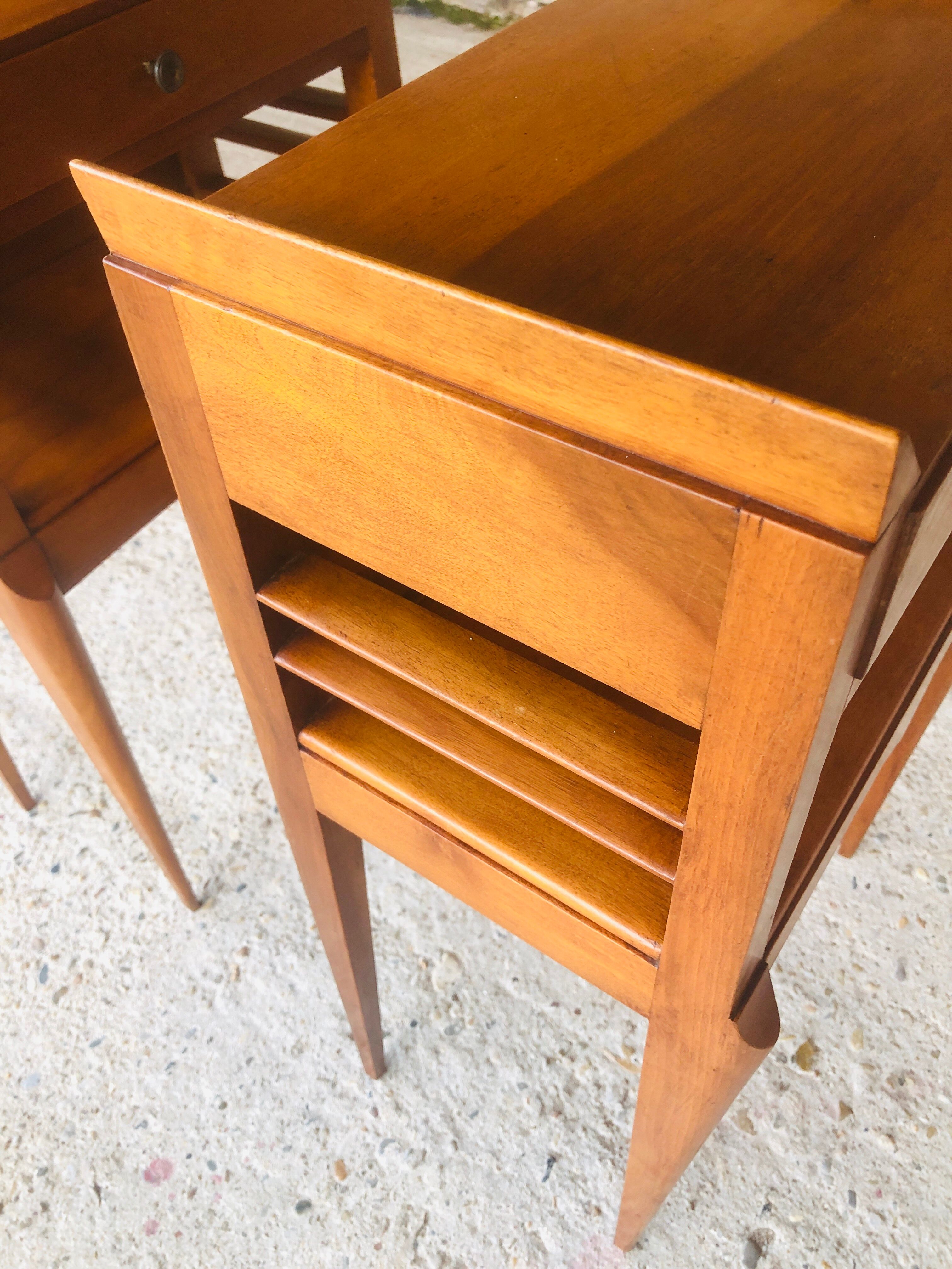 Pair of Italian bedsides, Art deco 50s