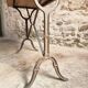 Vintage French Bistro Table | 1960s/70s Oak Top & Cast Iron Base | Retro Coffee & Wine Table