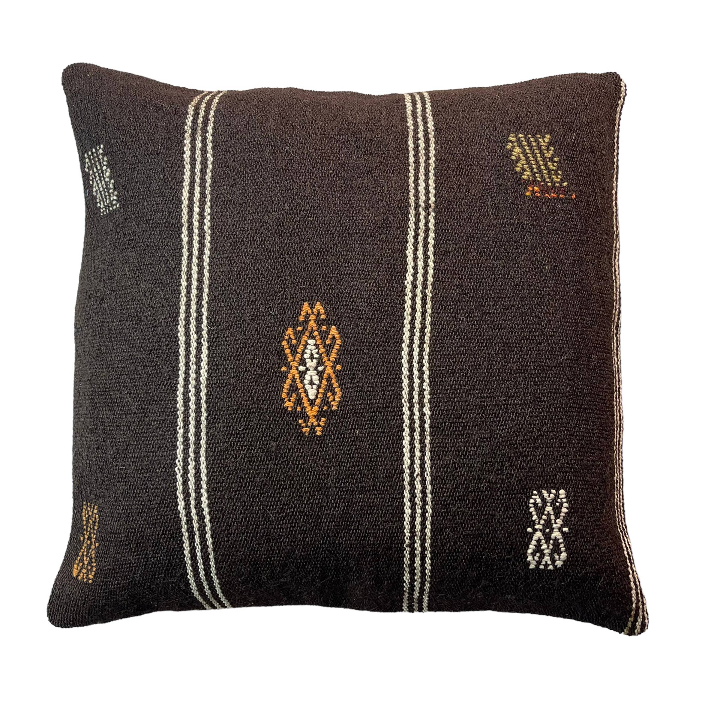 Vintage turkish kilim cushion cover , 55 x 55 cm