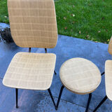2 chairs and 2 vintage stools from the 60s-70s