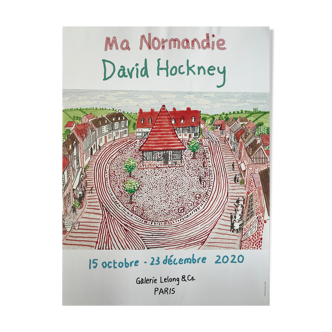 Original exhibition poster. HOCKNEY David, Lelong Gallery, 2020.