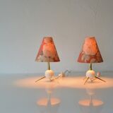 Pair of atomic design table lamps