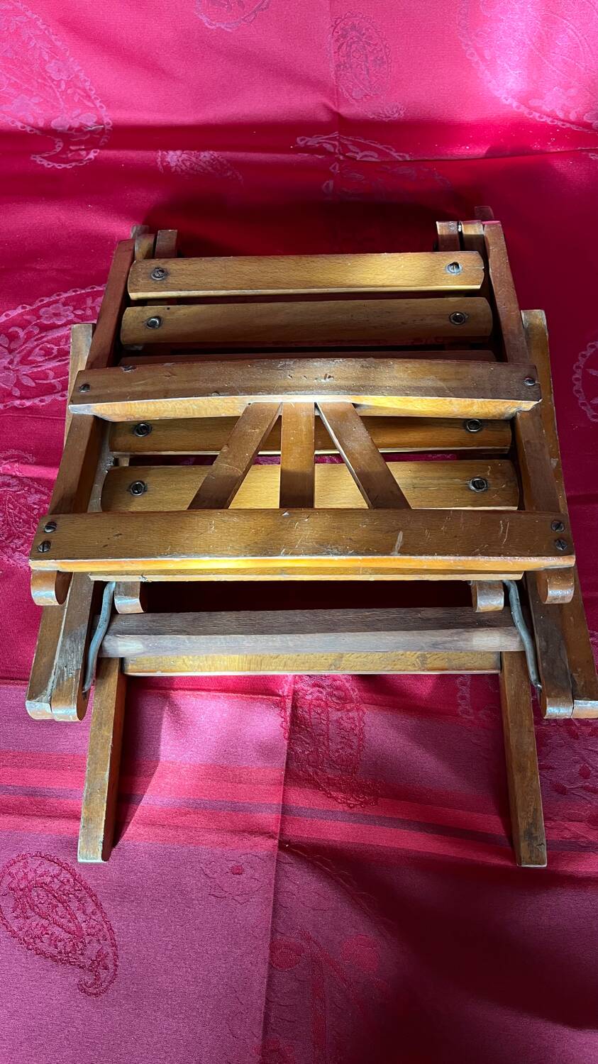 Vintage wooden folding children's chair