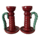 1950s earthenware candlesticks