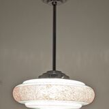 Art Deco XL pendant lamp in Clichy glass circa 1920