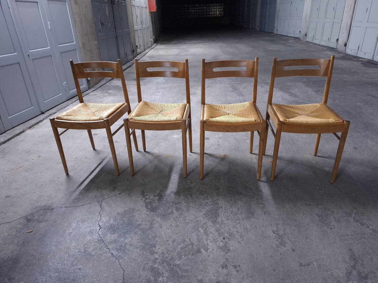 Set of 4 Dal Vera design chairs, Italy, 60s, 70s