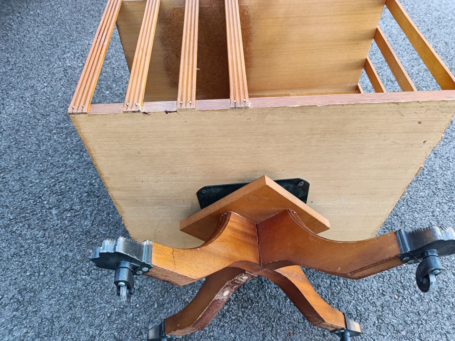 Old vintage English revolving bookcase