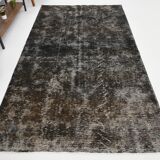 5x9 handmade  brown vintage rug 149x269cm