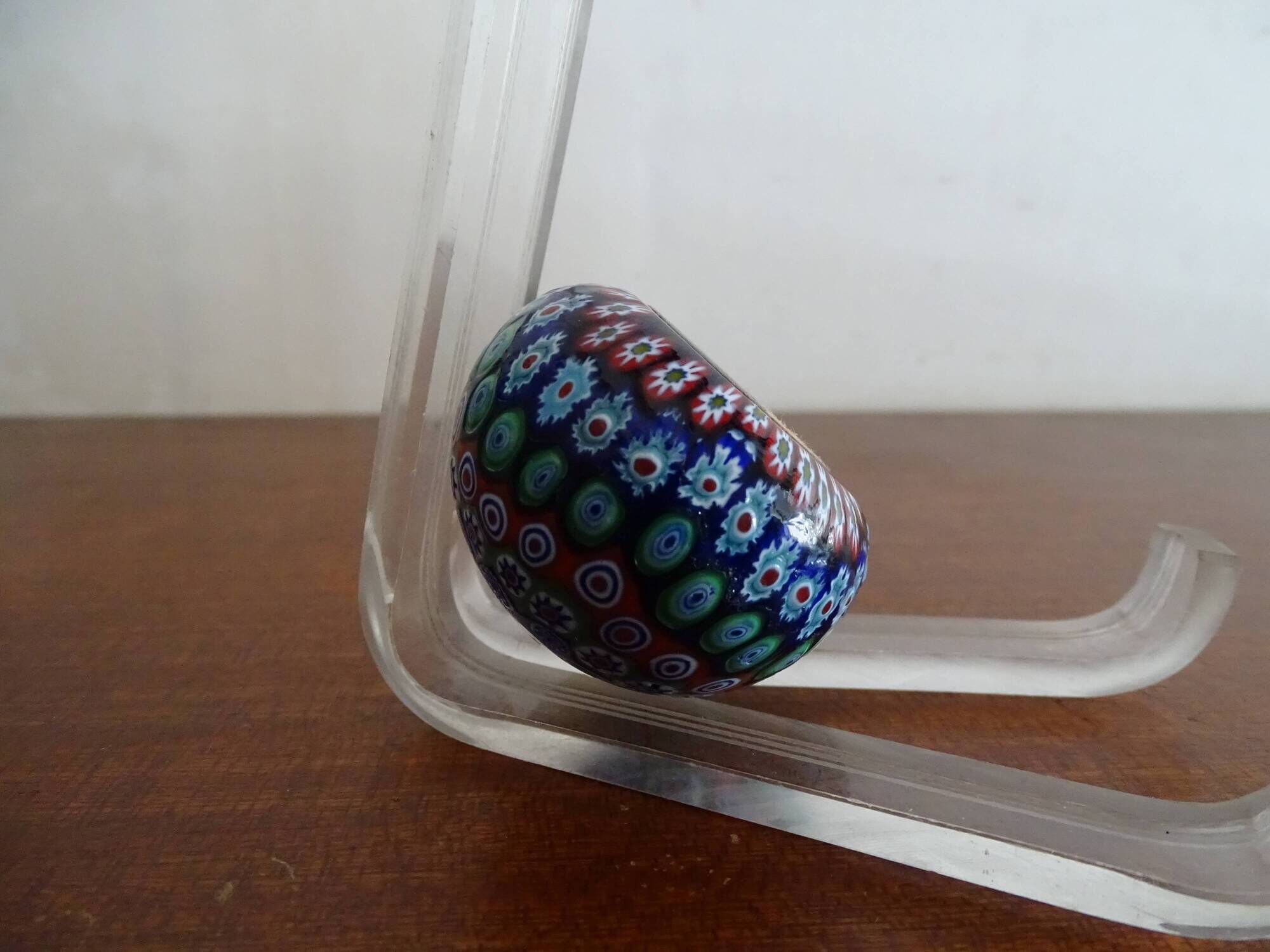 Signed Murano paperweight - Antica Murrina Veneziana Millefiori