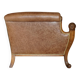 Chesterfield Regency 1810 antique canapé restored in leather with a carved frame.