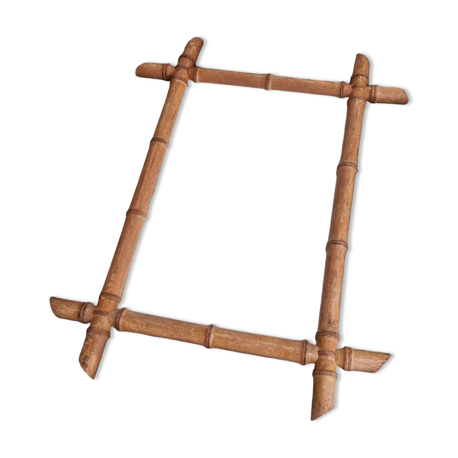 Vintage bamboo mirror