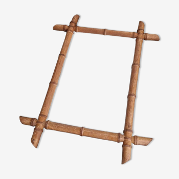 Vintage bamboo mirror