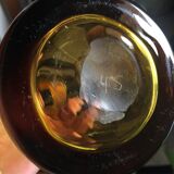 Amber blown glass decanter