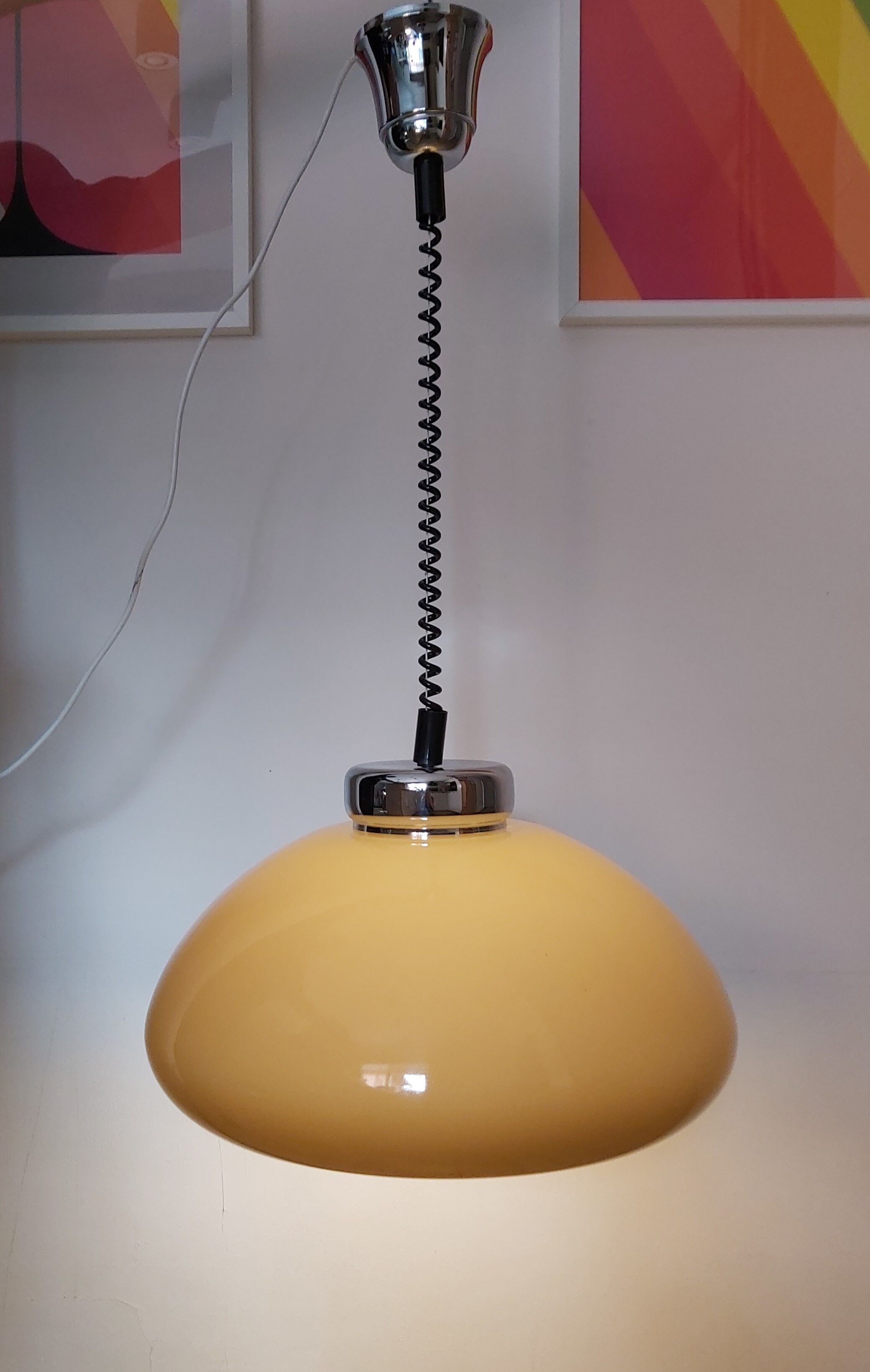 Hanging lamp, designed by Harvey Guzzini, Yugoslavia, 1970s