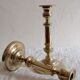 Old pair of candlesticks, bronze torches of the Louis Philippe period