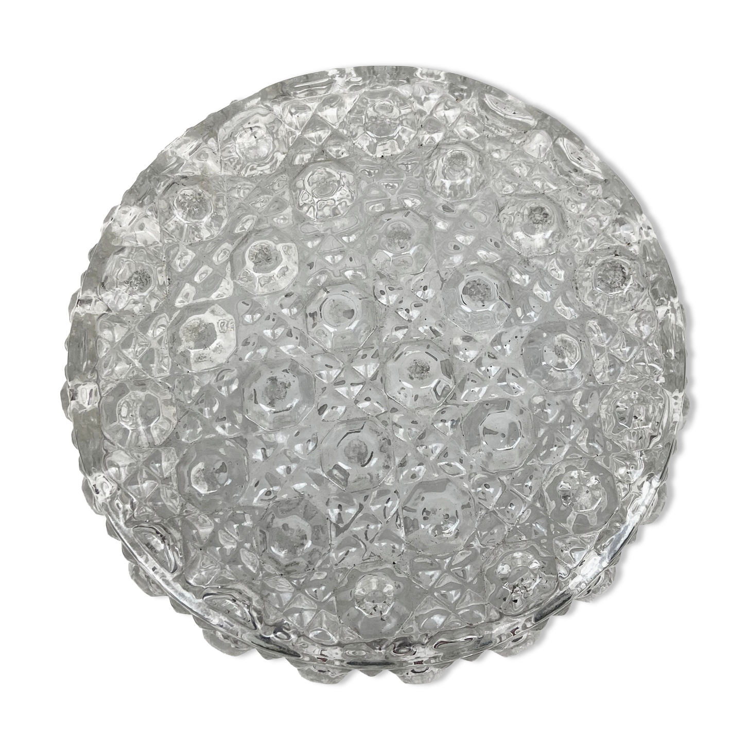 Ceiling lamp or wall lamp in holophanous glass - Ø 16 cm