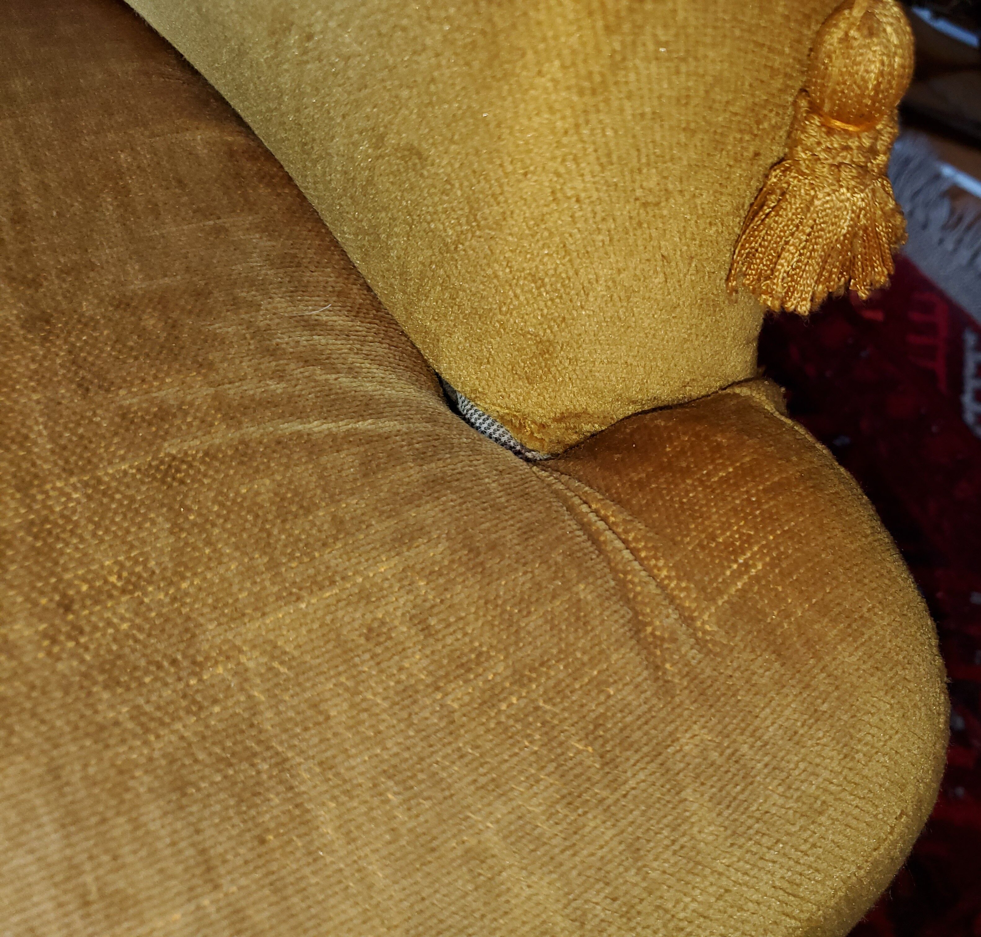 Golden yellow toad armchair