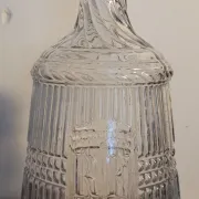Carafe Jules Grevy 1879 fait main, verre moulé.