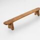 Rustic Low Bench in Wood, France, 1850s