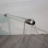 Vintage plexiglass magazine rack France 1980s