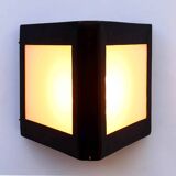 Double-sided patinated triangular wall light